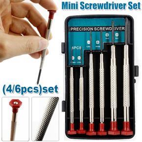 DASI 6pcs/Set Precision Mini Small Screwdriver Set For Watch Glasses Screw Driver Multifunction Repair Tools With Slotted Phillips Bit