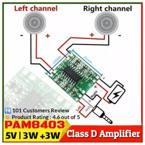 PAM8403 Digital Amplifier 3W Dual Channel