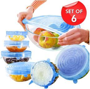 Silicone Stretch Lids, 6-Pack of Various Sizes