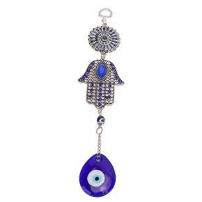 Himeng La Blue Eye Ornament Turkish Metal Glass Exquisite Beautiful Elegant Charming Home Hanging for Christmas Holidays