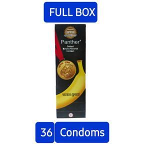 Panther Banana Flavored Condom Full Box (12 pack), Total 36 pcs