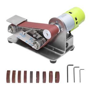 GMTOP Multifunctional Grinder Mini Electric Belt Sander DIY Polishing Grinding Machine Cutter Edges Sharpener with 10pcs 30mm Sanding Paper