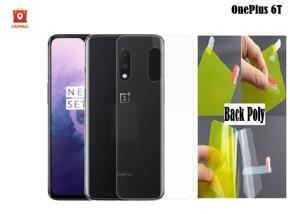 OnePlus 6T Crystal Clear Back Skin (Gel Poly not Glass) 3D Real Transparent Skin Glossy Finish