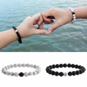 Lava Stone Aromatherapy Beaded Couple Bracelet