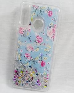 Samsung Galaxy A20s - Unique Design Liquid 3D Glitter Floating Soft TPU Clear Case Cover