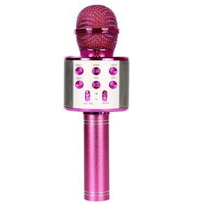 858L Wireless Lantern Microphone Built-in 18650 Lithium batterry Microphone - pink