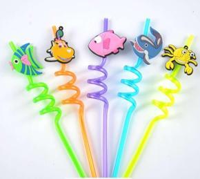 Cute Cartoon Fish Drinking Straw - 4 Pieces Multi Color