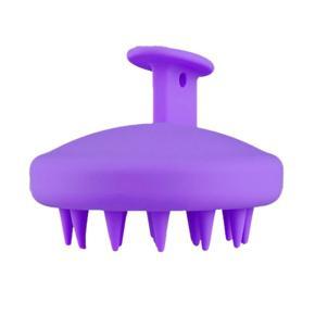 Round Scalp Massager Shampoo Brush with Soft Silicone Head Massager Exfoliator for Women Men or Pets(Purple)