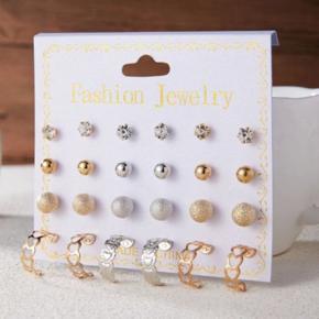 Mixed Designs 12 Pairs/ 24 Pcs Pearl Stud Earrings Set for Girls Simple Stylish New Collection 2022 - Earring Set for Women