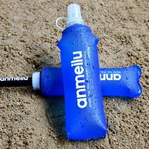 ANMEILU 250Ml Outdoor Sports Folding Soft Water Bottle Tpu Water Bag Marathon Running Foldable Hydrating Soft Bottle (Bpa Free)