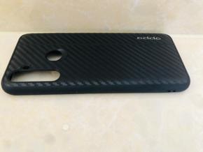 Realme C3 Luxury Classic Carbon Fiber Leather Hybrid Case Shockproof Protection Bumper Cover Case