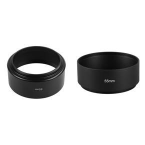 2x 55mm/46mm Mount Standard Metal Lens Hood for Canon Nikon Pentax Sony Olympus