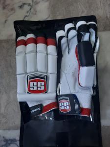 S S Batting Gloves - Cricket Batting Gloves-White