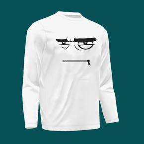 Mouth Chain White long Sleeve T-Shirt