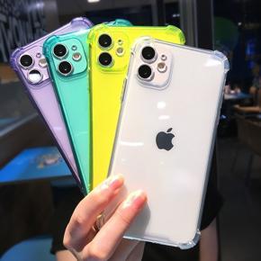 The new 8G fluorescent color is suitable for iPhone11pro max mobile phone shell four corners anti-fall 7plus transparent 13mini