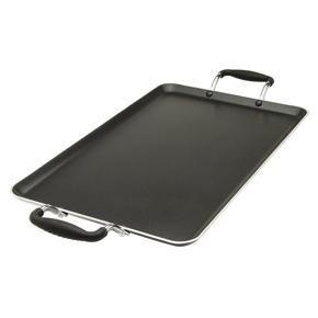 Ecolution Artistry Non-Stick Double Burner Griddle Pan 12” x 18”, Dishwasher Safe, Silicone Handles, Specialty Cookware for Family