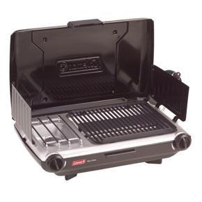 Coleman® Tabletop Propane Gas Camping 2-in-1 Grill/Stove, 2-Burner
