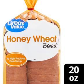 Great Value Wheat Bread Loaf with Honey, 20 oz, 22 Count