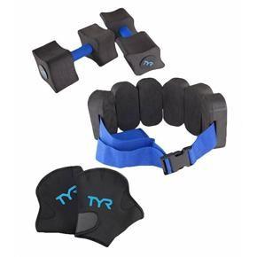 TYR Aquatic Fitness Kit, Blue & Black