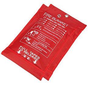 2 Pack, Fire Blanket Kitchen, Fire Blanket Fire Suppression Blanket, Fire Blanket Emergency, Emergency Survival Safety Cover for Kitchen, Fiberglass Blanket 39x39 inches, by C Crystal Lemon