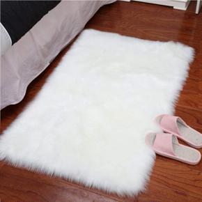 LOCHAS Ultra Soft Fluffy Rugs Faux Fur Sheepskin Area Rug for Bedroom Bedside Living Room Carpet Nursery Washable Floor Mat, 2x3 Feet White
