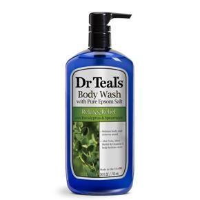 Dr Teal's Body Wash with Pure Epsom Salt, Relax & Relief with Eucalyptus & Spearmint, 24 fl oz.