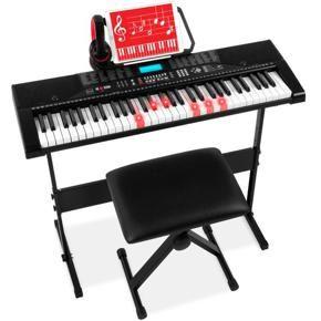Best Choice Products 61-Key Beginners Complete Electronic Keyboard Piano Set w/ LCD Screen, Lighted Keys, Headphones